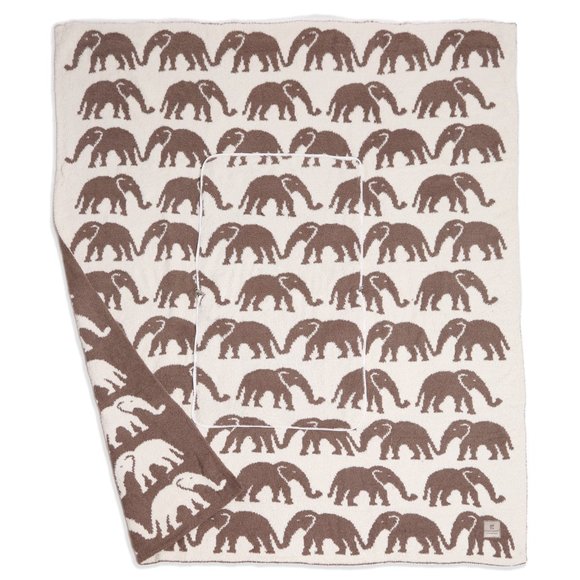 P/S 2 in1 Blanket/Pillow! Elephant Print Luxury Soft Throw Blanket & Pillow· - Picture 3 of 9